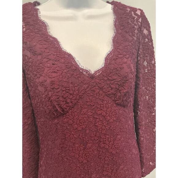 Vintage Cache Women Lace Y2K Dress Size 8 Purple Formal HOCO Sweetheart Neckline - Picture 2 of 8